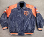NFL Chicago Bears Leather Bomber Jacket