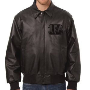 NFL Cincinnati Bengals Logo 2 Black Brown Leather Jacket For Fans -  Freedomdesign