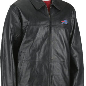 Maker of Jacket Black Leather Jackets Vintage NFL Buffalo Bills