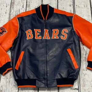 Maker of Jacket NFL Chicago Bears Black Navy Leather