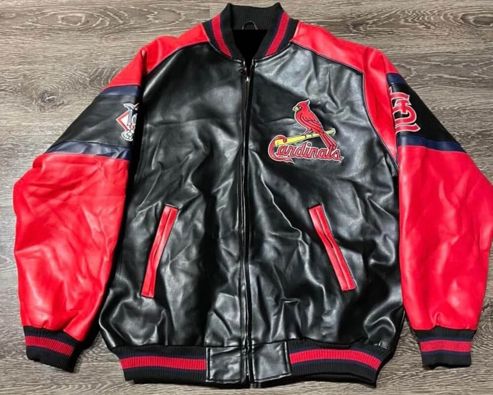 St Louis Cardinals Baseball Team Leather Jacket - Maker of Jacket