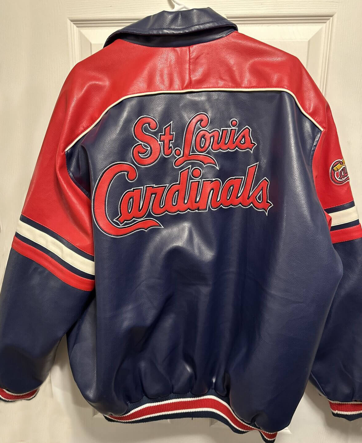 St Louis Cardinals Fleece Leather Jacket
