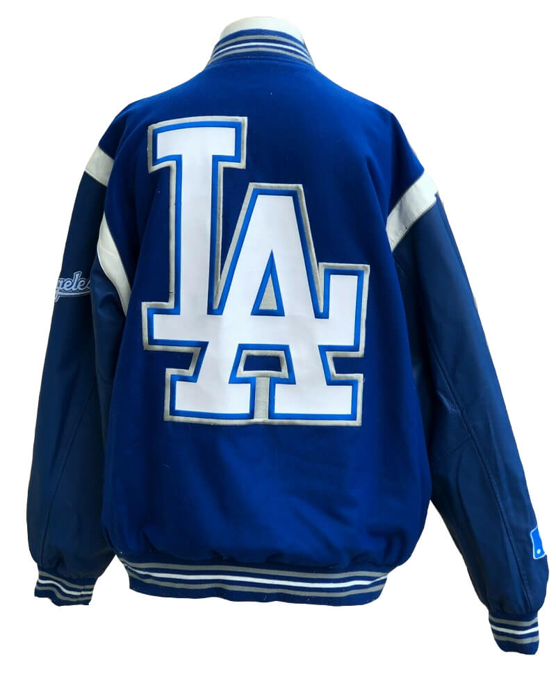Vintage LA Dodgers Team Blue And White Varsity Jacket - Maker of Jacket