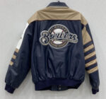 Vintage MLB Milwaukee Brewers Team Leather Jacket