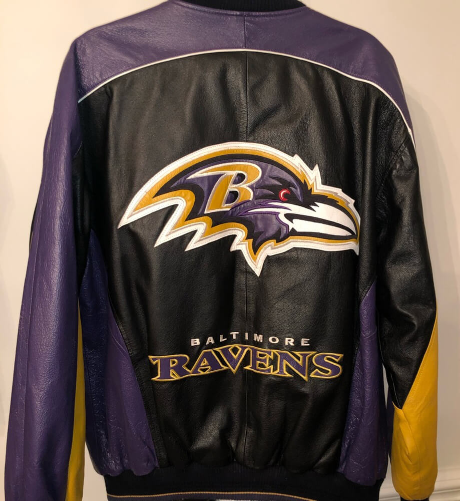 Vintage NFL Baltimore Ravens Leather Jacket - Maker of Jacket