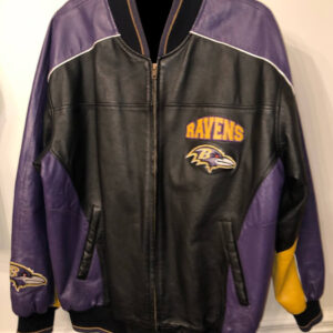 Vintage NFL Baltimore Ravens Leather Jacket