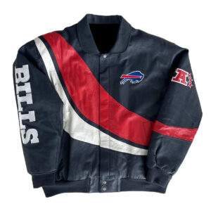 Ardella Buffalo Bills Black Satin Bomber Jacket - William Jacket