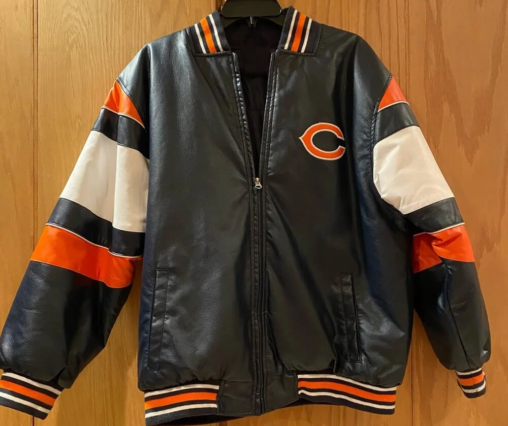 Vintage NFL Chicago Bears Team Leather Jacket - Maker of Jacket