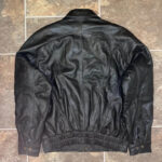 Vtg Chicago Bears Black Leather Jacket