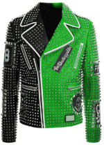Punk Rock World Studded Biker Leather Jacket
