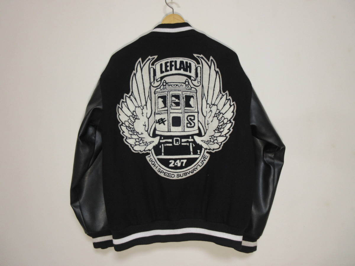 Supreme Leflah Black Stadium Jumper Varsity Jacket - Maker of Jacket
