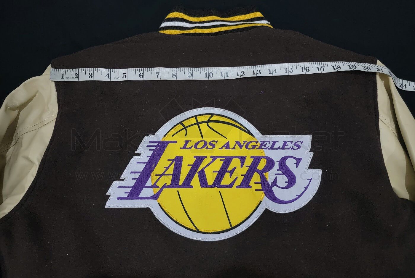 Men's NBA Los Angeles Lakers Varsity Jacket Dark Gray /Black
