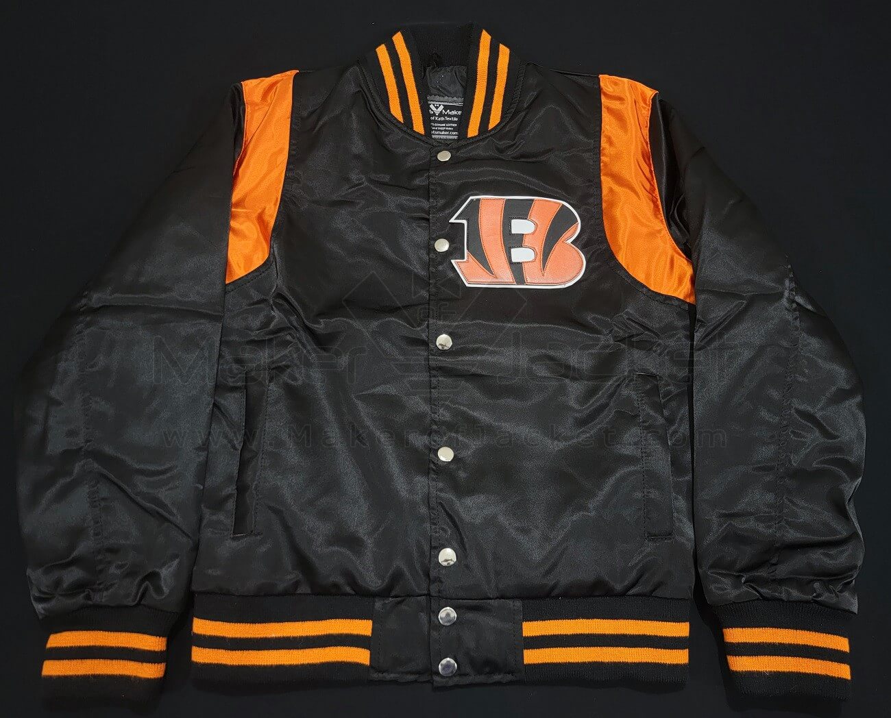 Cincinnati Bengals Satin Jacket Size Men's XS