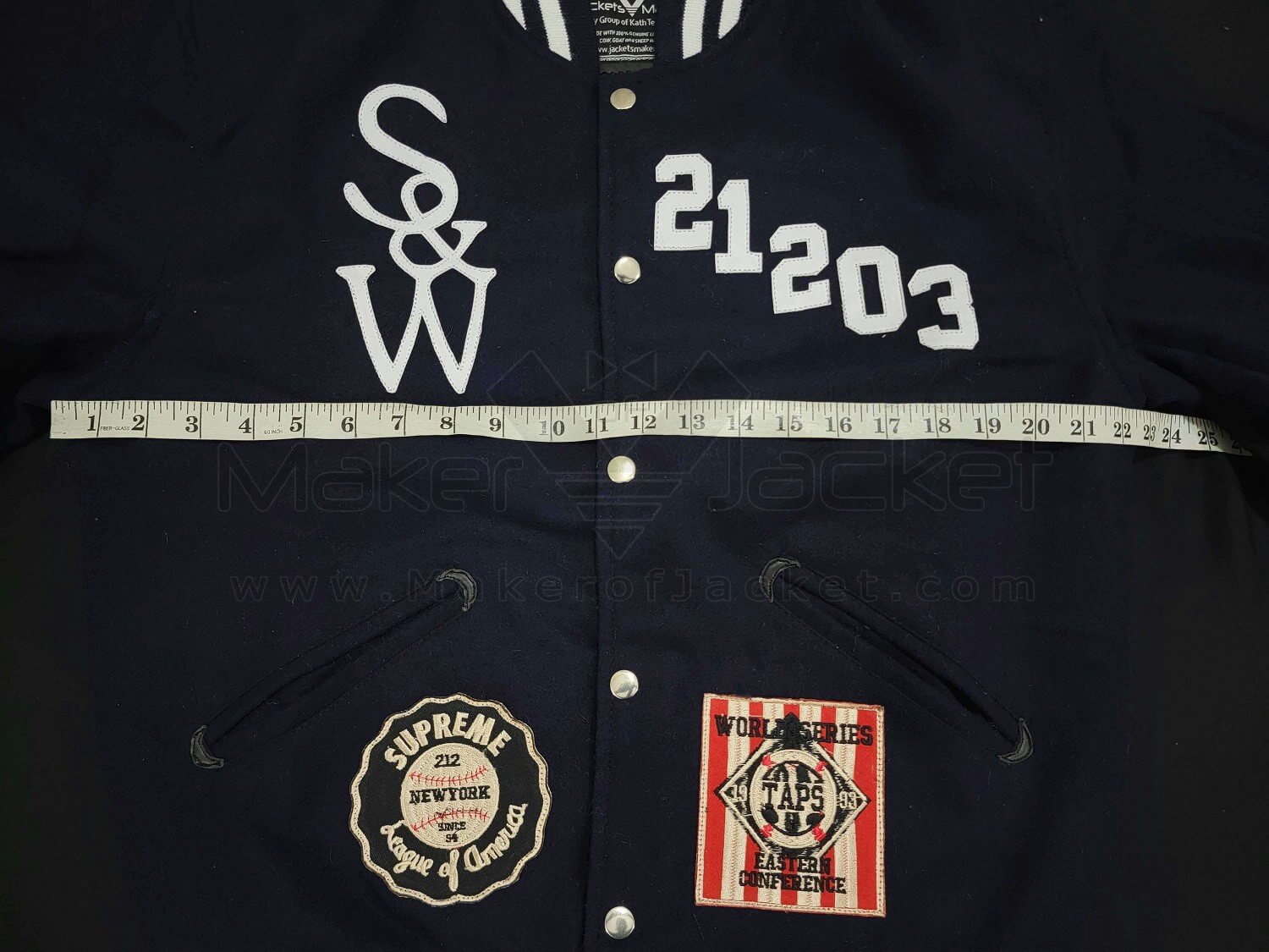 Supreme Wtaps Navy Blue Wool Jacket Size Men's Small - Maker of Jacket