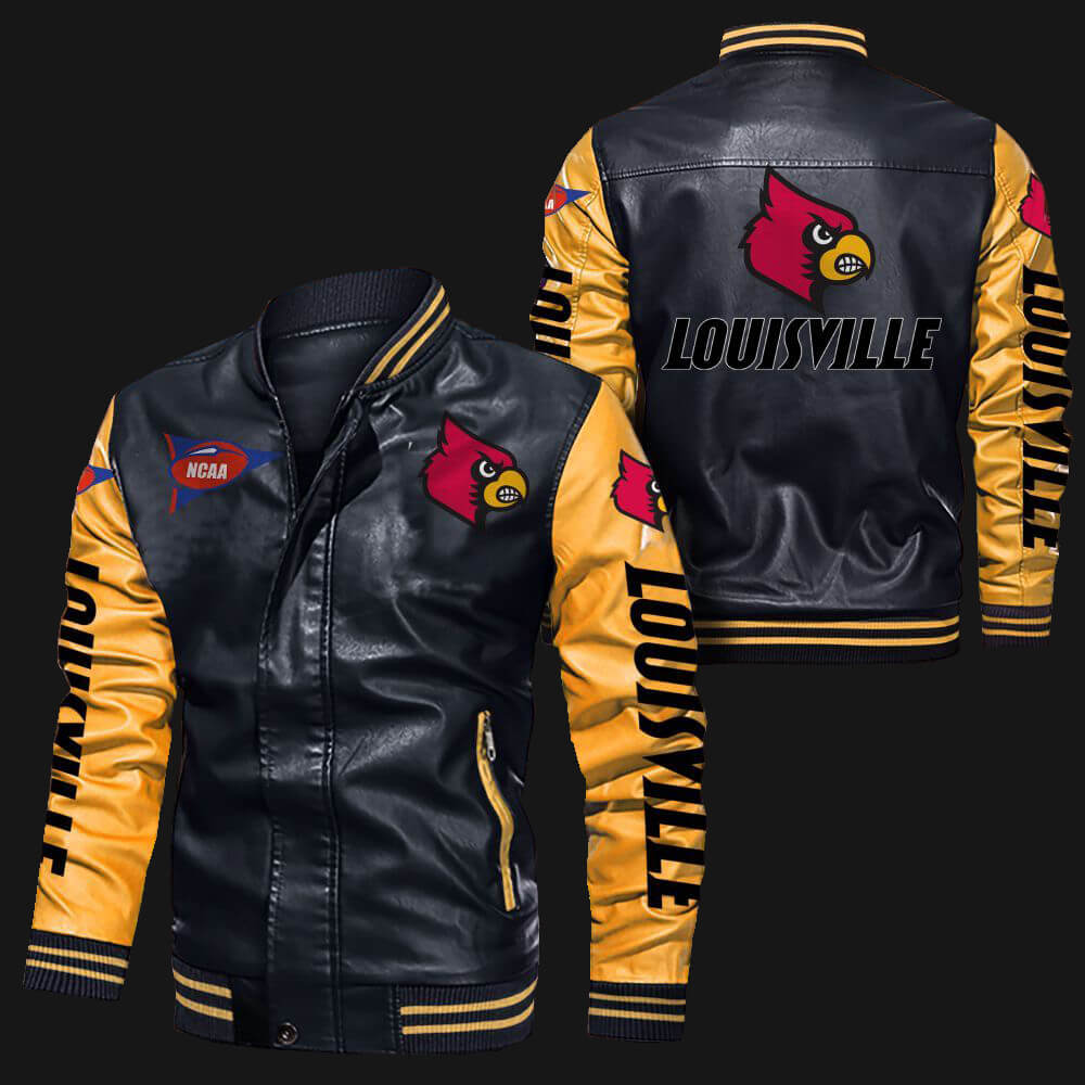 Louisville Cardinals Leather bomber Jacket