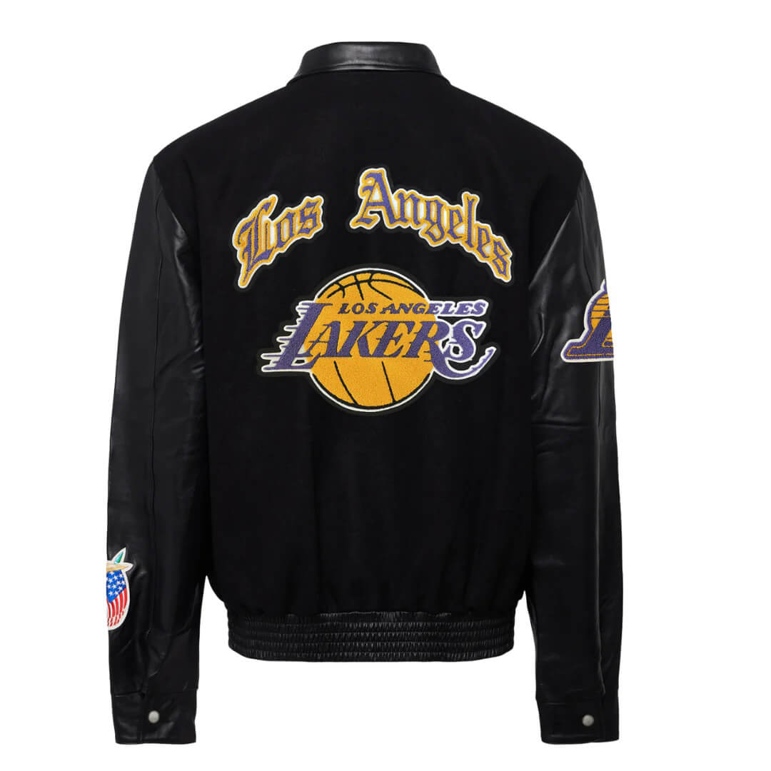 Lakers Out Varsity Jacket - Black