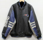 New England Patriots NFL Team Leather Bomber Jacket