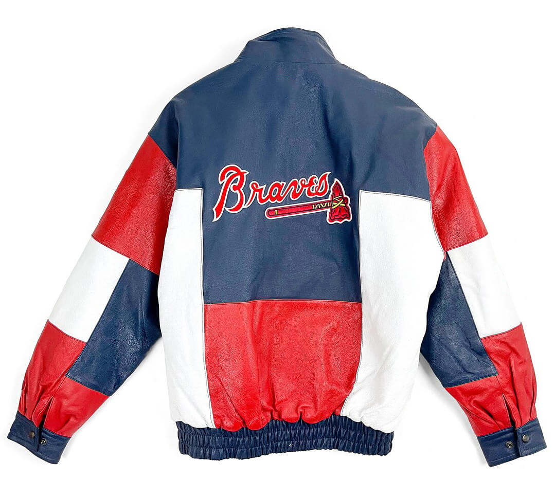 Men’s Vintage Atlanta Braves Jacket Starter Diamond Collection Snap Red Sz  XL