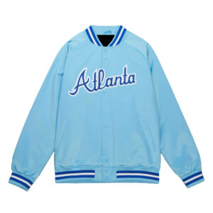 MLB Atlanta Braves Light Blue Satin Jacket