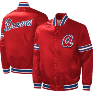 Maker of Jacket MLB Atlanta Braves Captain II Royal Zip Satin