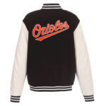 MLB-Baltimore-Orioles-Black-And-White-Varsity-Jacket