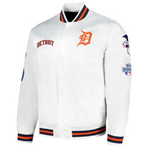Varsity MLB Detroit Tigers Navy Blue and White Letterman Jacket - Jackets  Expert