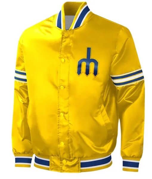 Maker of Jacket Fashion Jackets Vintage Seattle Mariners Diamond Satin