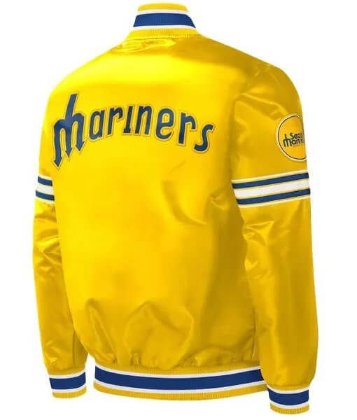 Maker of Jacket Fashion Jackets Vintage Seattle Mariners Satin Baseball