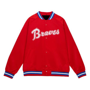 Maker of Jacket MLB Atlanta Braves Captain II Royal Zip Satin