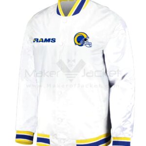 White La Rams Cooper Kupp Satin Jacket