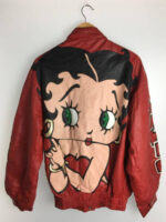 Betty Boop Red Cartoon Leather Jacket