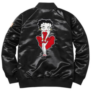 Betty Boop Supreme Black USA Satin Jacket