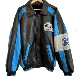 Maker of Jacket NFL Carolina Panthers Football Leather