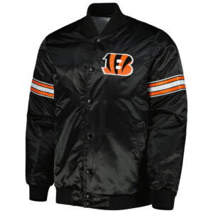 Cincinnati Bengals JH Design Big & Tall Wool Full-Snap Jacket - Black/Orange