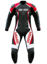 Ferrari Motorcycle Racing Tricolor Leather Suit