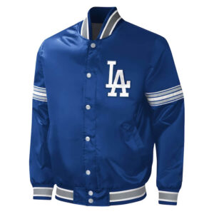 Los Angeles Dodgers Black Locker Room Satin Jacket - Maker of Jacket