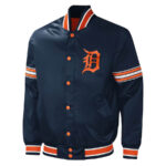 MLB Detroit Tigers Midfield Full-Snap Satin Jacket