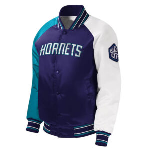 Men's Starter Purple Charlotte Hornets Pick & Roll Satin Full-Snap