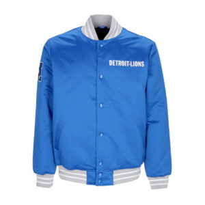 NFL Detroit Lions Throwback Pitch Satin Jacket - Maker of Jacket