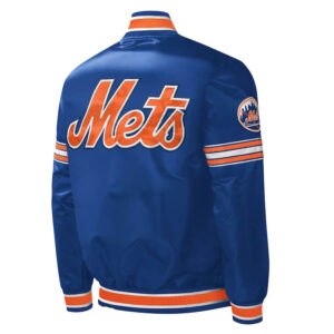 New York Mets Midfield Full-Snap Satin Jacket