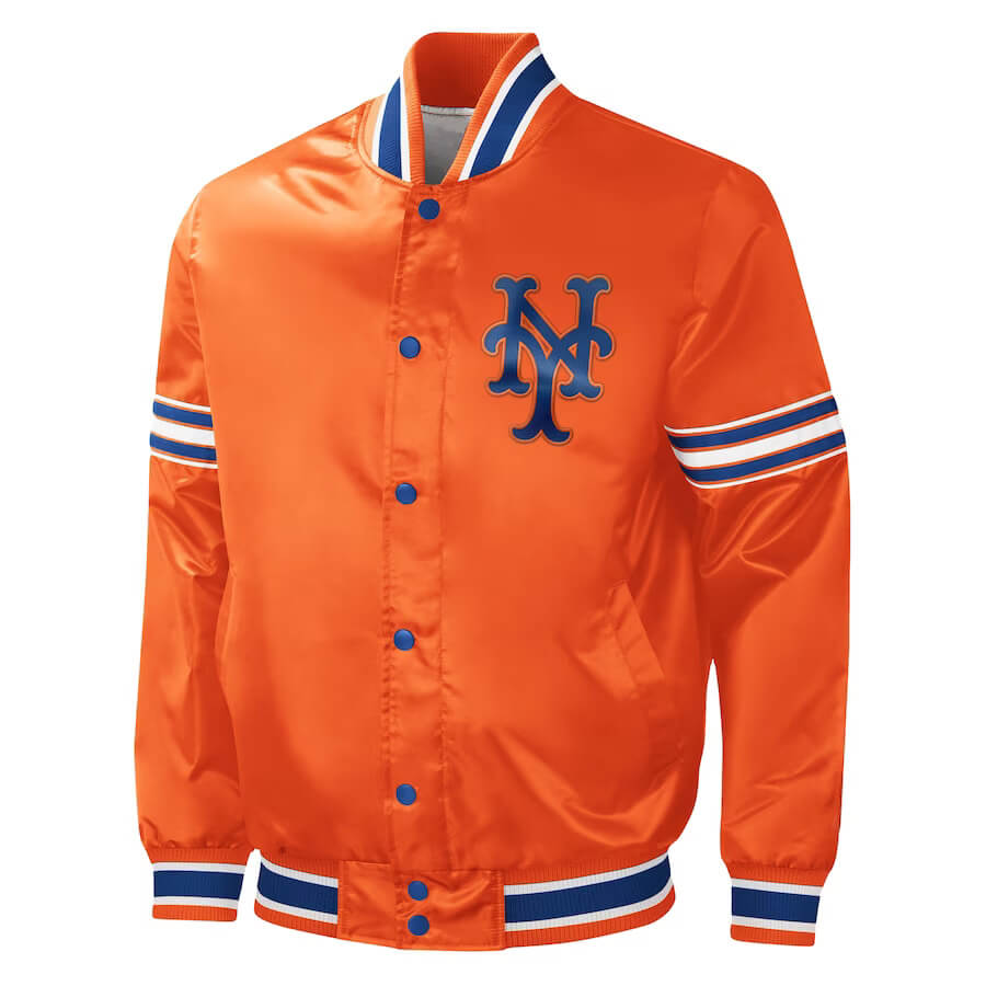 Maker of Jacket Sports Leagues Jackets MLB New York Mets Blue Orange Varsity