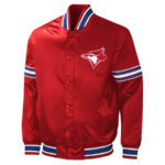 Red Toronto Blue Jays Midfield Full-Snap Satin Jacket