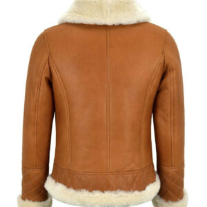 Women's-Tan-Brown-Bomber-Fur-Leather-Jacket