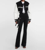 Givenchy Black White Cropped Varsity Jacket