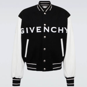 Givenchy Black White Varsity Bomber Jacket