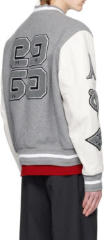 Givenchy Grey White Classic Varsity Jacket