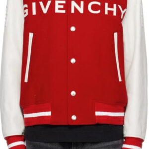 Givenchy Red White Varsity Bomber Jacket