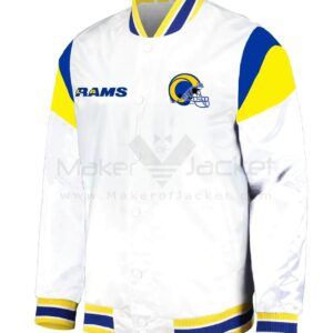 Lightweight Satin Full-Snap Los Angeles Rams Royal Blue Jacket - Jacket  Makers