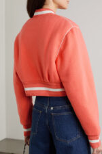Givenchy Coral Pink Cropped Varsity Jacket