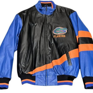 Florida-Gators-Blue-and-Black-Leather-Jacket